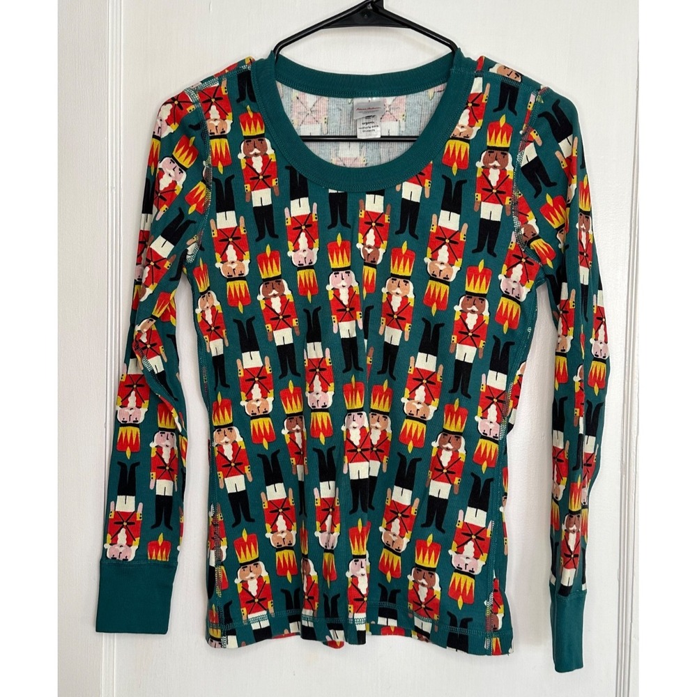 Hanna Andersson Size S Women's Green Nutcracker Toy Soldier‎ Pajama Top Organic